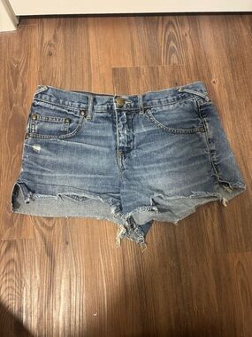 Free People Light Blue Jean Shorts